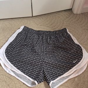 Black and white “just do it” Nike shorts